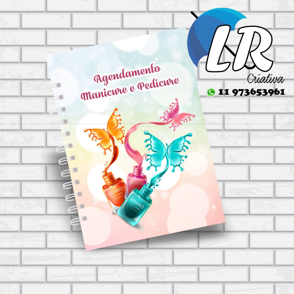 Caderno De Agendamentos Manicure E Pedicure Lr Criativa 1320