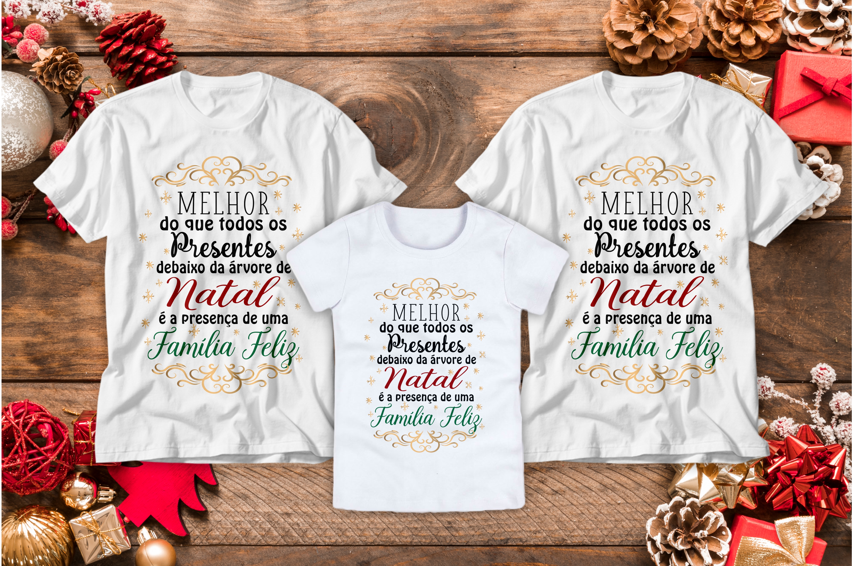 7 Kit camiseta Familia Natal – LR Criativa