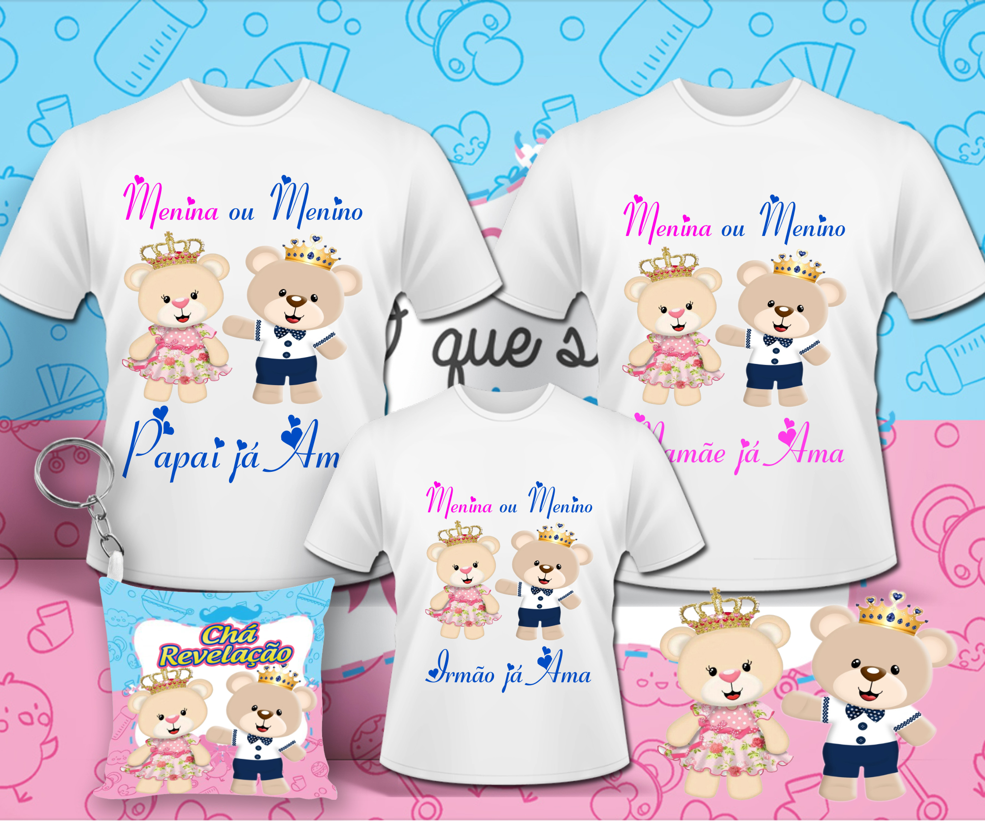 Camiseta Personalizada Ch revela o